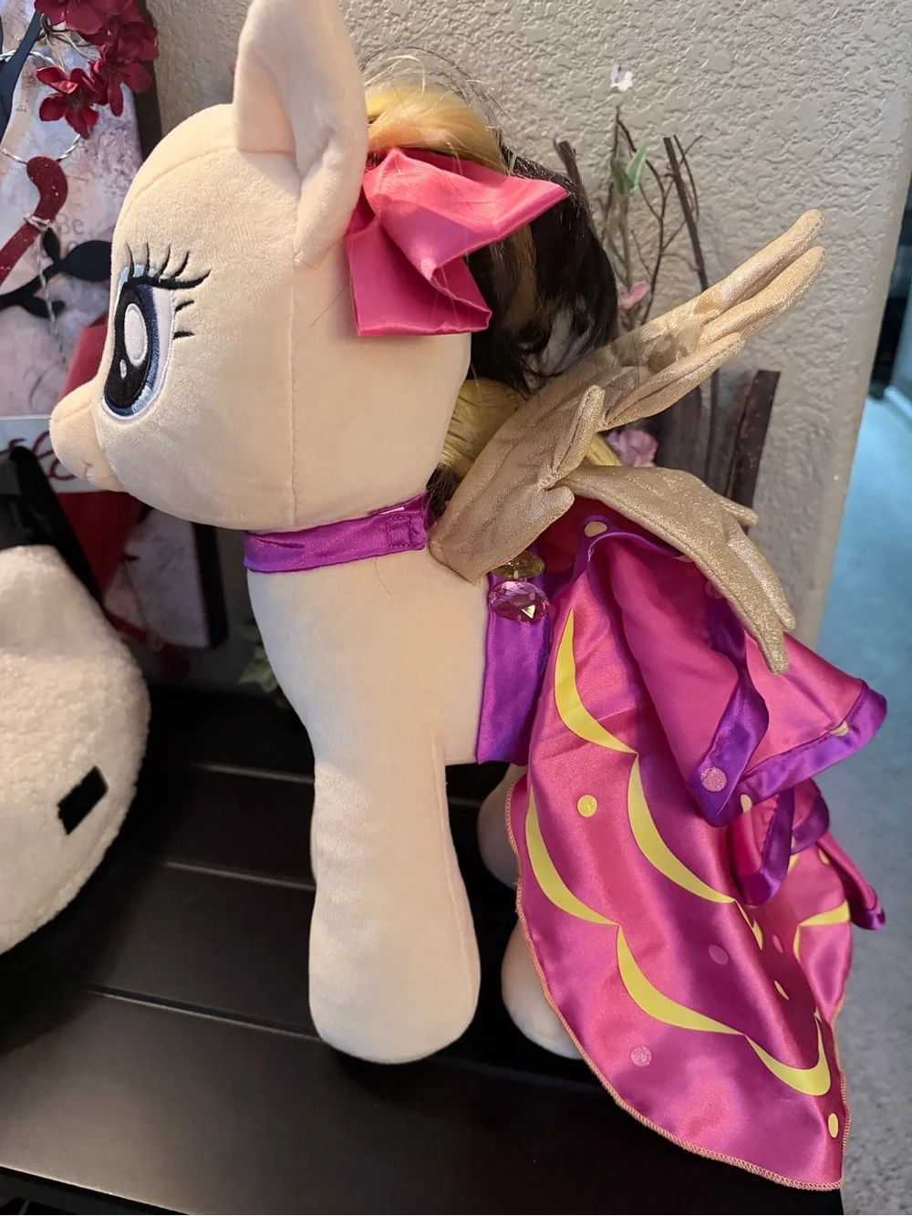 My Little Pony Cream Plush with Pink and Gold Costume